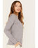 Image #2 - Cleo + Wolf Women's Acid Wash V-Neck Long Sleeve Top, Blue, hi-res