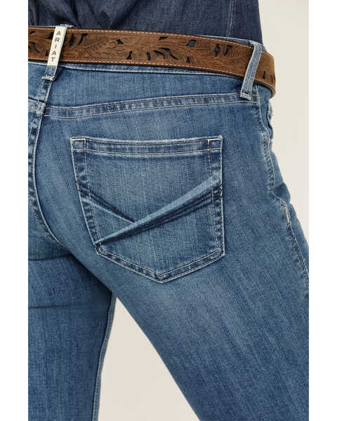 Image #3 - Ariat Women's Minnesota Medium Wash Mid Rise Leila Slim Stretch Trouser Jeans , Medium Wash, hi-res