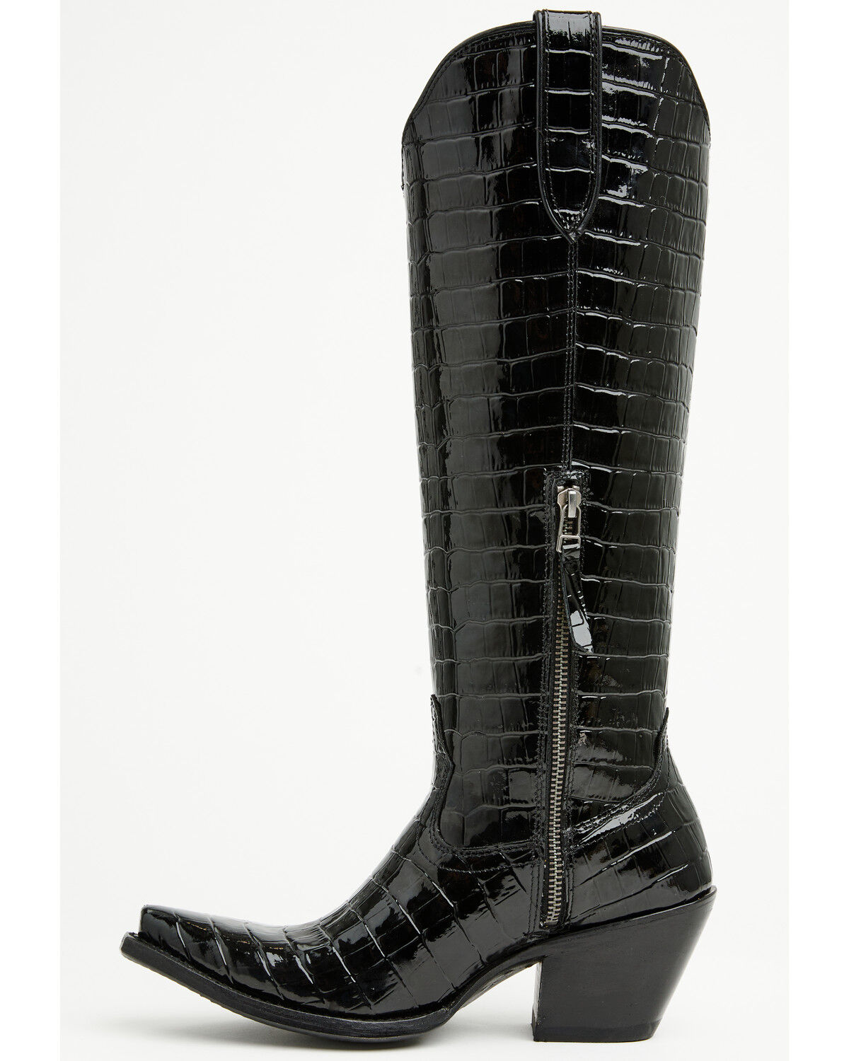 Image #3 - Ariat Women's Casanova Crocodile Print Tall Western Boots - Snip Toe, Black, hi-res