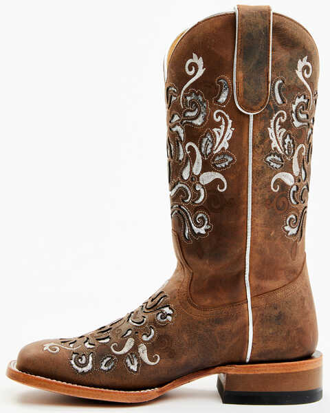 Image #3 - Shyanne Women's Cordelia Western Boots - Broad Square Toe, Brown, hi-res