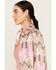 Image #2 - Mainstrip Women's Sequins Long Sleeve Button-Down Shacket, Pink, hi-res