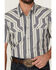 Image #3 - Cody James Men's Roman Striped Short Sleeve Snap Western Shirt, Blue, hi-res