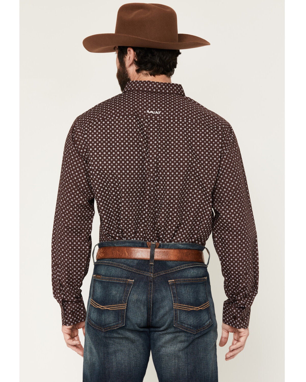 Image #4 - Ariat Men's Constantine Medallion Print Long Sleeve Button-Down Western Shirt - Big, Brown, hi-res