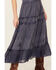 Image #2 - Gunit Women's Embroidered Midi Skirt, Navy, hi-res