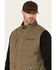Image #2 - Lucky Brand Workwear Men's Slub Canvas Insulated Vest, Green, hi-res