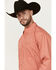 Image #2 - Wrangler Men's Classic Medallion Print Long Sleeve Button-Down Western Shirt, Red, hi-res