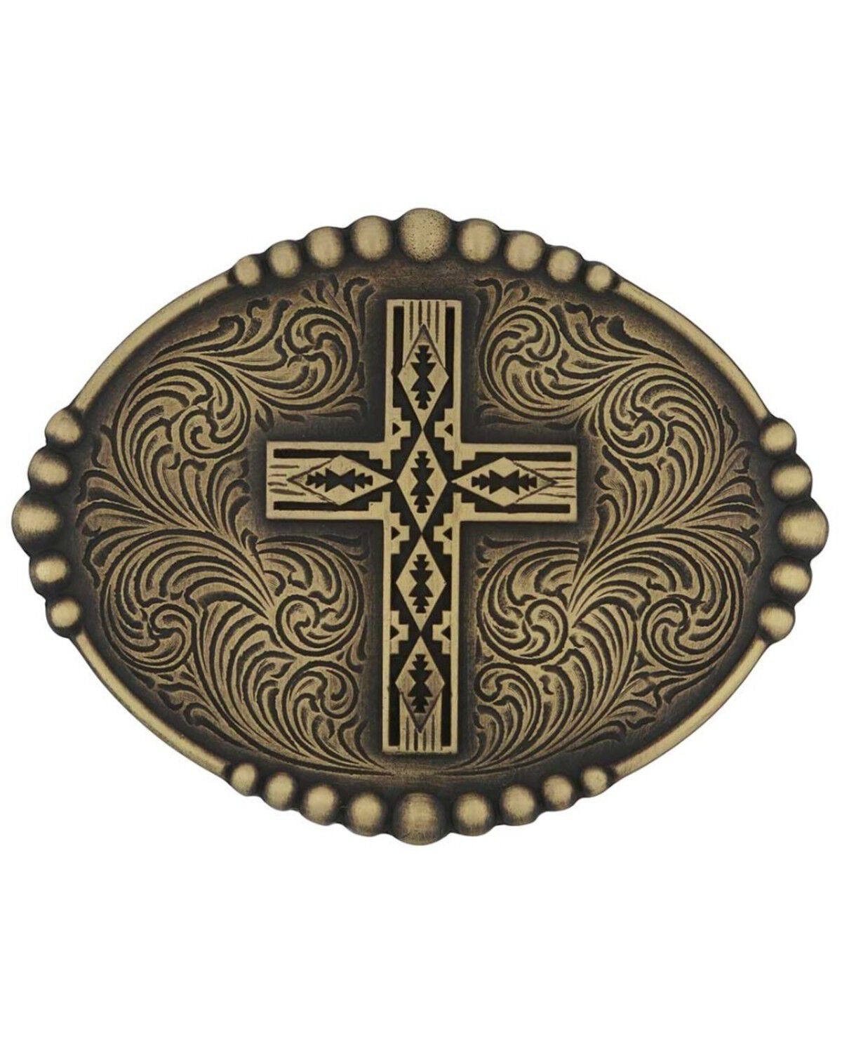 Image #2 - Montana Silversmiths Men's Faith of the Southwest Belt Buckle, Silver, hi-res