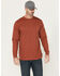 Image #2 - Ariat Men's FR Born For This Long Sleeve Work T-Shirt, Dark Red, hi-res