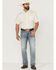 Image #2 - RANK 45® Men's Mustang Geo Print Short Sleeve Button-Down Western Shirt, Cream, hi-res