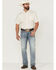 Image #2 - RANK 45® Men's Mustang Geo Print Short Sleeve Button-Down Western Shirt , Cream, hi-res