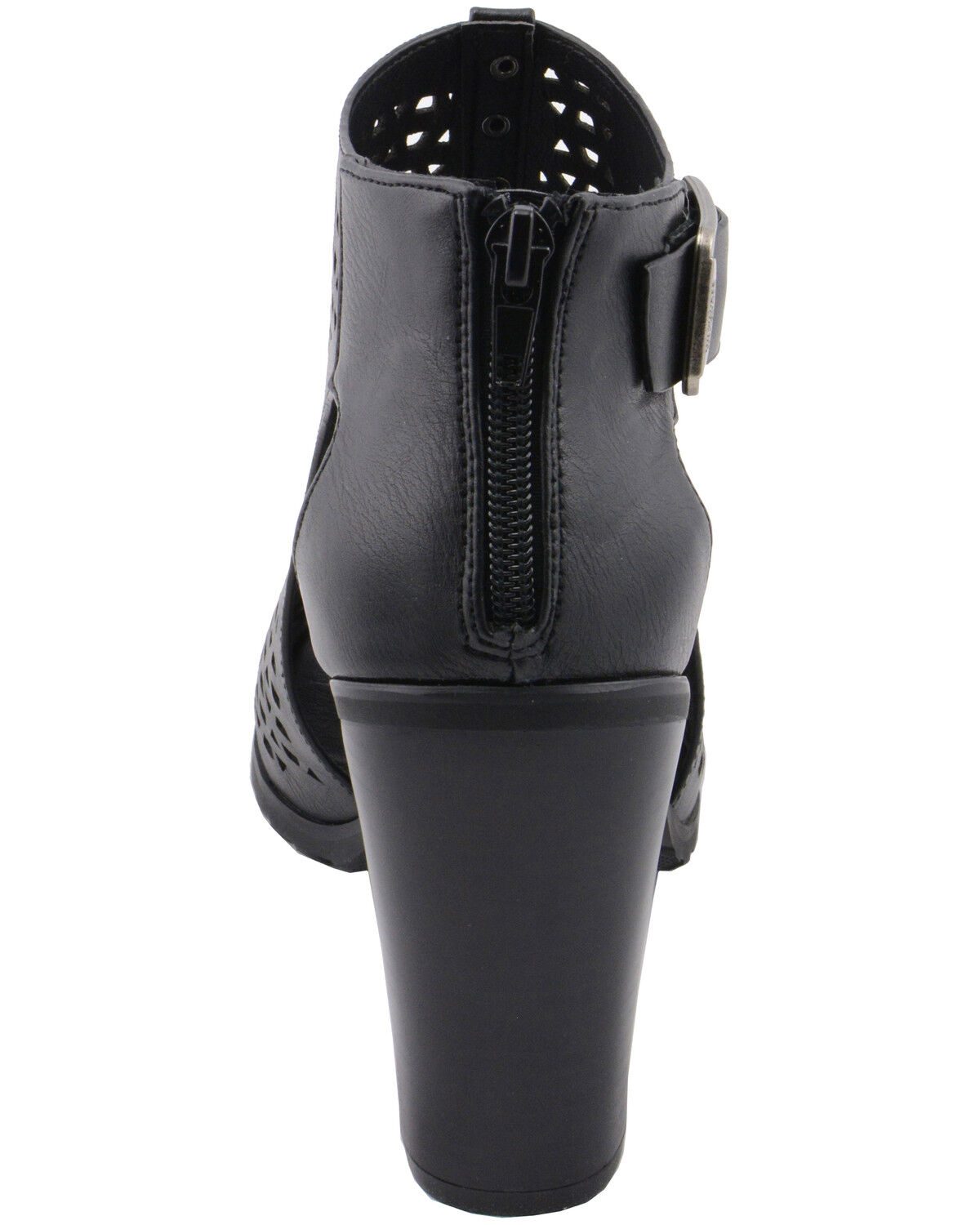 Image #7 - Milwaukee Performance Women's Platform Heel Mesh Top Sandals, Black, hi-res