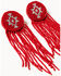 Image #2 - Idyllwind Women's Adalee Seed Bead Earrings, Red, hi-res