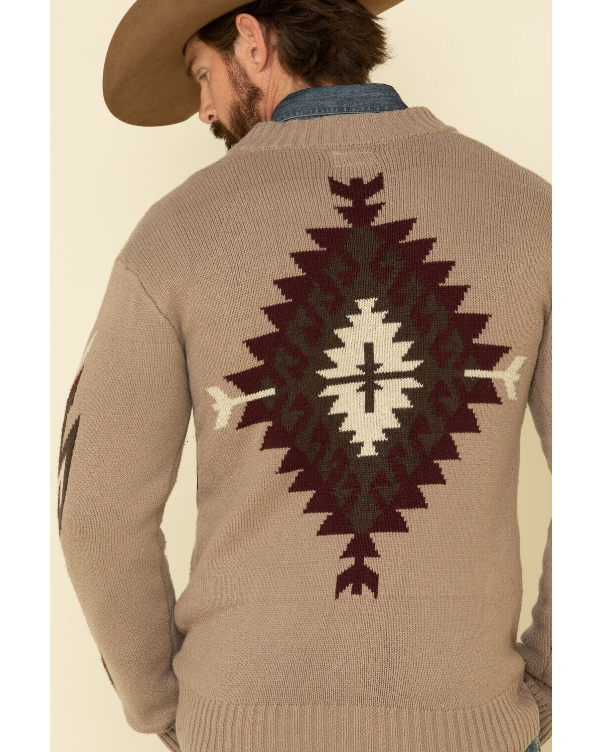 mens aztec cardigan sweater