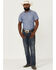 Image #2 - Pendleton Men's Carson Chambray Dobby Short Sleeve Button Down Western Shirt, Blue, hi-res