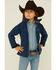 Hooey Girls' Softshell Zip-Front Jacket , Navy, hi-res