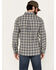 Brothers & Sons Men's Bowie Everyday Plaid Print Long Sleeve Button-Down Flannel Shirt, Dark Grey, hi-res