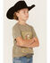 Image #2 - Rock & Roll Denim Boys' Rodeo Time Dale Brisby Short Sleeve Graphic T-Shirt, Olive, hi-res