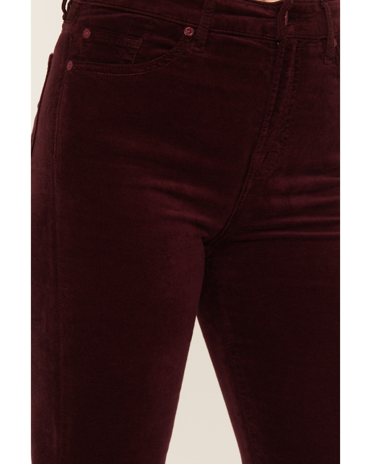 Image #2 - 7 For All Mankind Women's High Rise Velvet Lisha Bootcut Jeans, Burgundy, hi-res