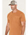 Image #2 - Carhartt Men's Re-Engineered Relaxed Fit Lightweight Short Sleeve Garment Dyed Pocket T-Shirt, Tan, hi-res