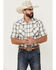 Image #1 - Ely Walker Men's Plaid Print Short Sleeve Pearl Snap Western Shirt, White, hi-res