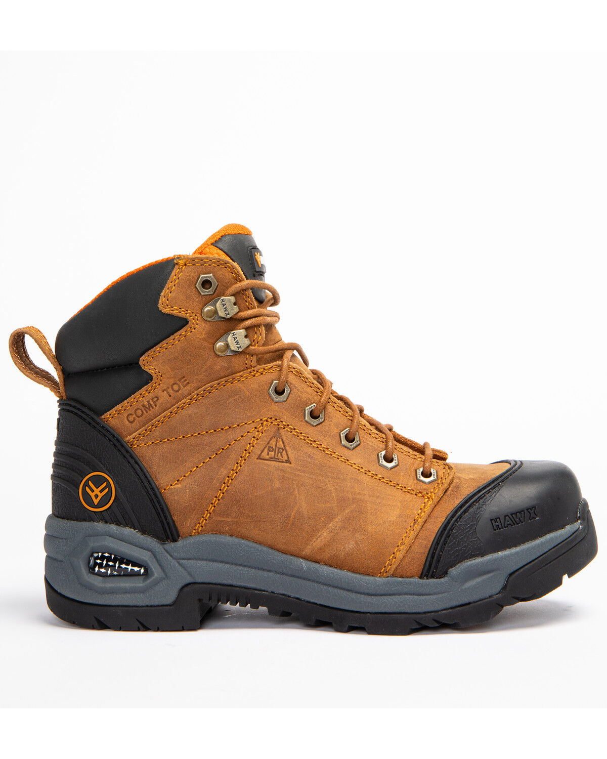 Image #2 - Hawx Men's Lace To Toe Hiker Boots - Round Toe, Brown, hi-res