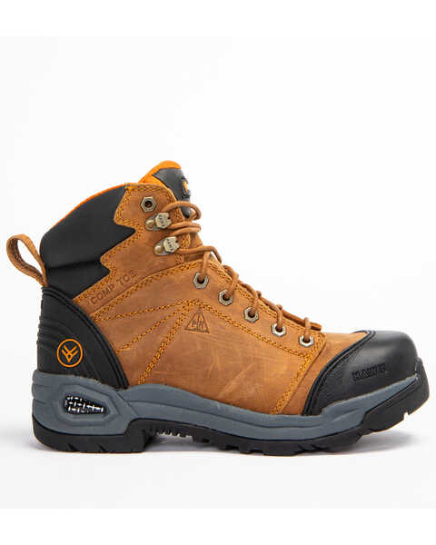 Image #2 - Hawx Men's Lace To Toe Hiker Boots - Round Toe, Brown, hi-res