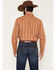 Image #4 - Gibson Trading Co Men's Red Rock Striped Print Long Sleeve Snap Western Shirt, Rust Copper, hi-res