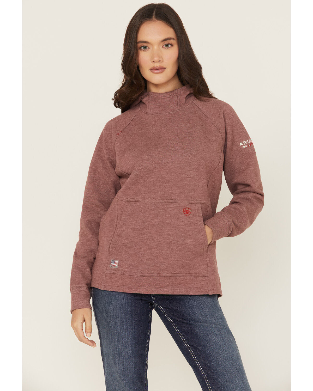 Image #1 - Ariat Women's FR Primo Fleece 2.0 Hoodie, Pink, hi-res