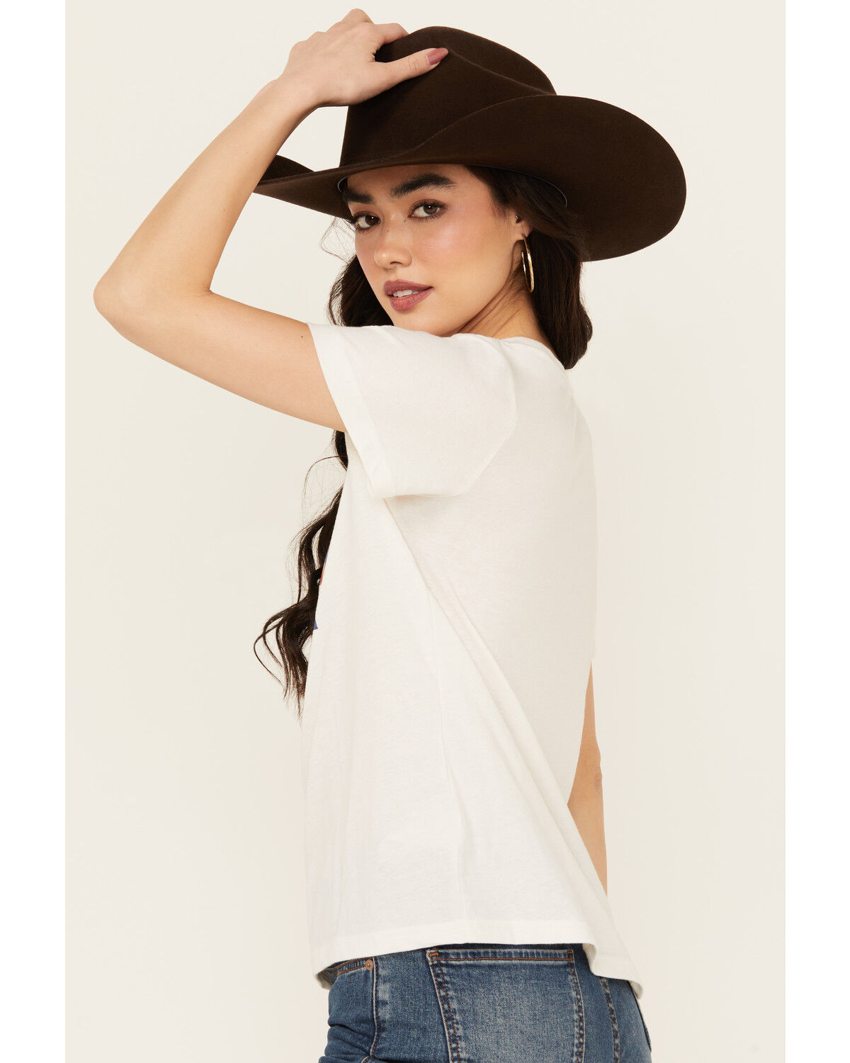 Image #2 - Wrangler Women's Rainbow Bronco Short Sleeve Graphic Tee, White, hi-res