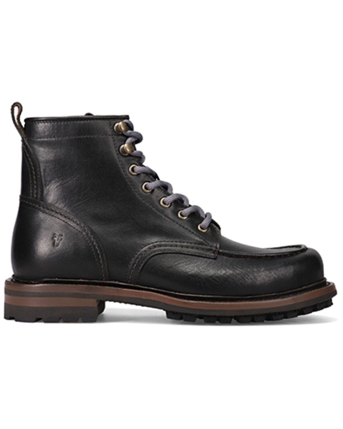 Image #2 - Frye Men's Hudson Lace-Up Work Boots - Round Toe, Black, hi-res