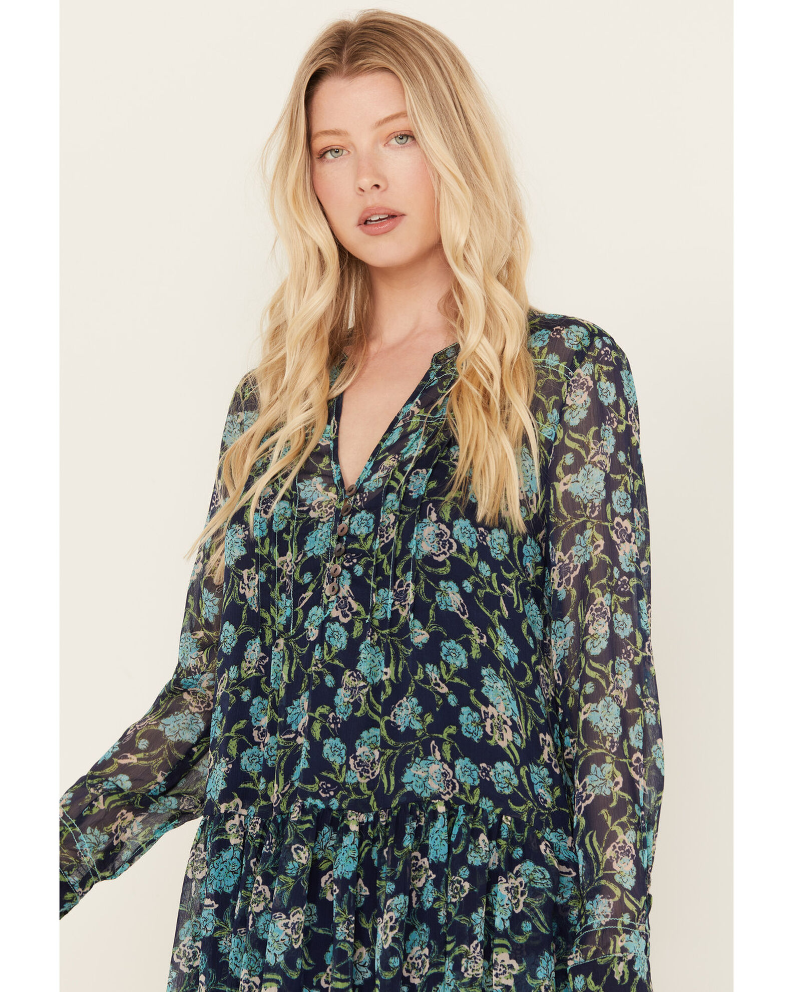 Free people long floral dress new arrivals