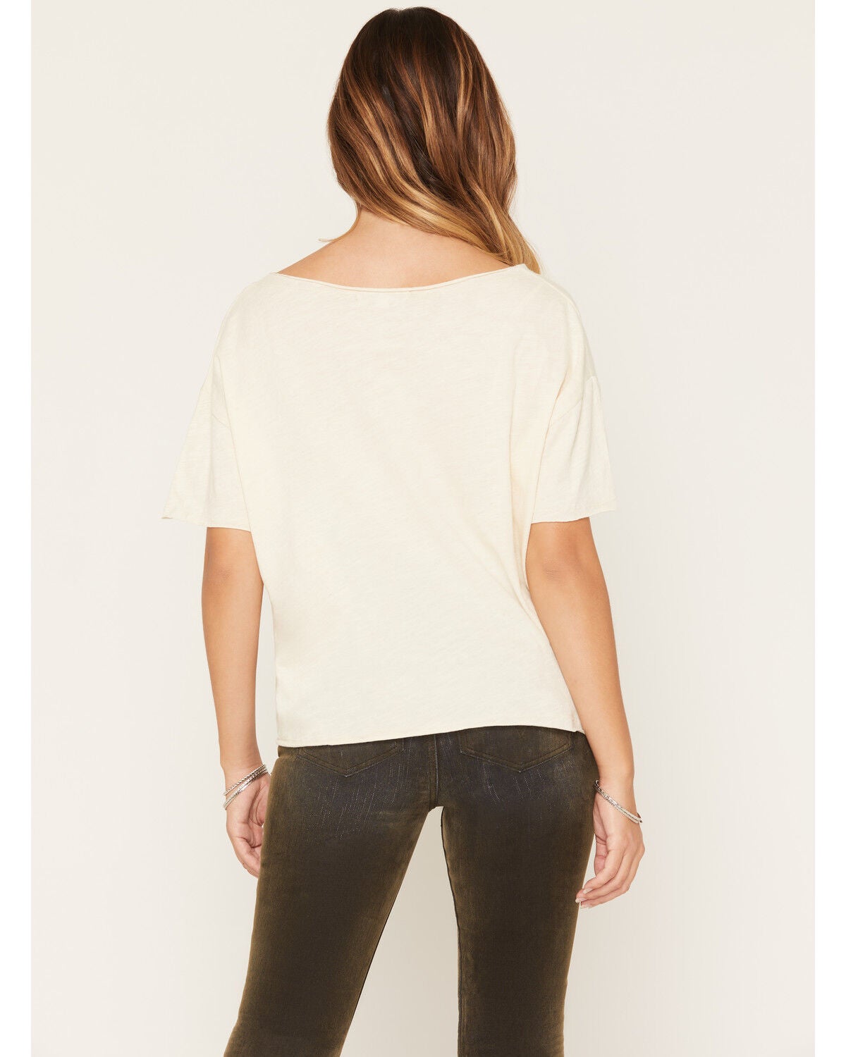 Image #4 - Cleo + Wolf Women's Howdy Slouchy Short Sleeve Graphic Tee, Cream, hi-res