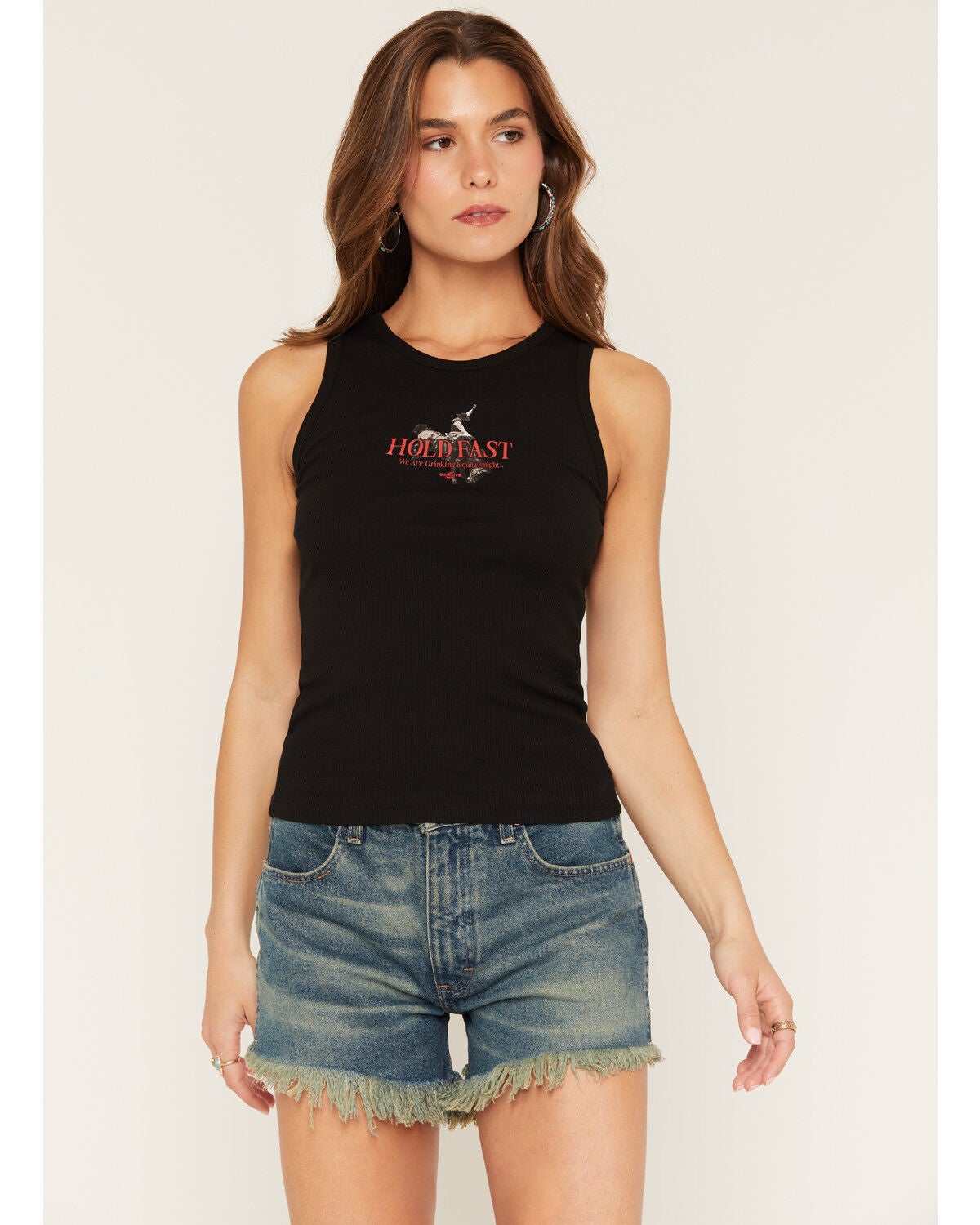 Los Sundays Women's Bronco Tequila Graphic Tank Top, Black, hi-res