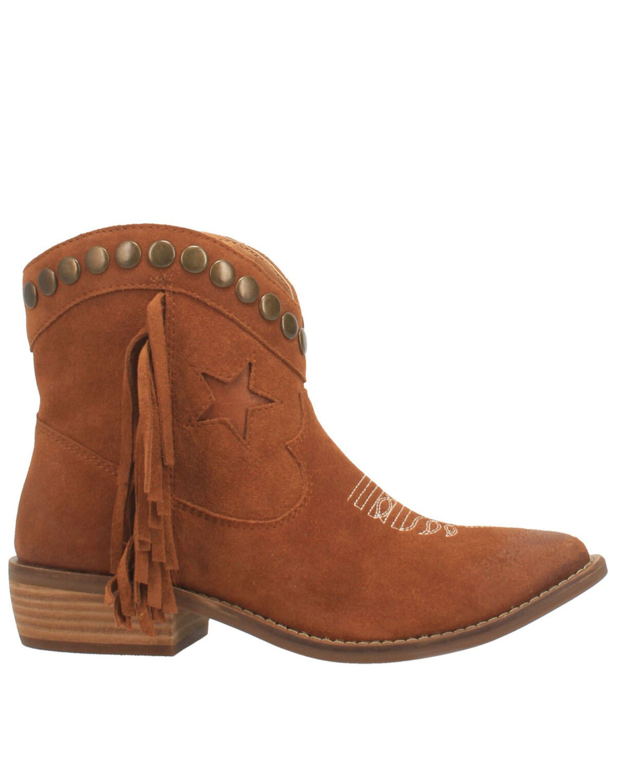 Image #2 - Dingo Women's Lonestar Fashion Booties - Round Toe, Brown, hi-res