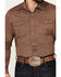 Image #3 - Wrangler Retro Men's Premium Solid Long Sleeve Snap Western Shirt - Tall , Brown, hi-res