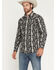 Image #1 - Moonshine Spirit&reg; Men's Twenty Four Seven Floral paisley Print Long Sleeve Snap Western Shirt, Black, hi-res
