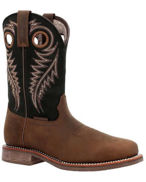 Image #1 - Georgia Boot Men's Carbo-Tec Elite Waterproof Pull On Safety Western Boots - Soft Toe, Brown, hi-res