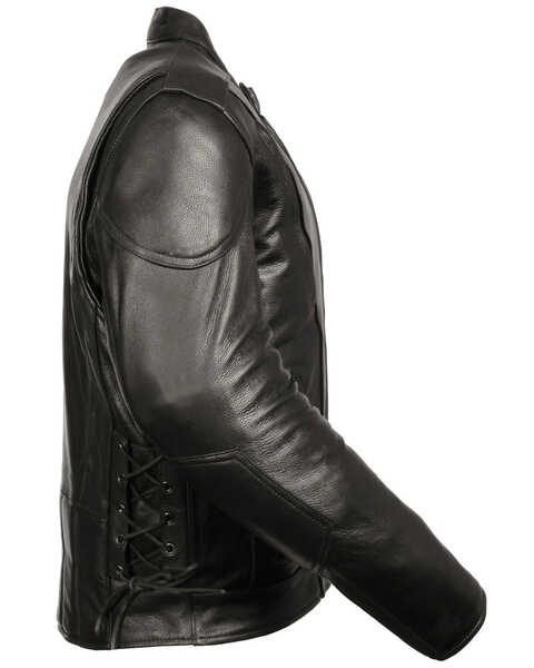 Image #2 - Milwaukee Leather Men's Lace Side Vented Scooter Jacket, Black, hi-res