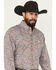 Image #2 - George Strait by Wrangler Men's Paisley Print Long Sleeve Button-Down Stretch Western Shirt, Multi, hi-res