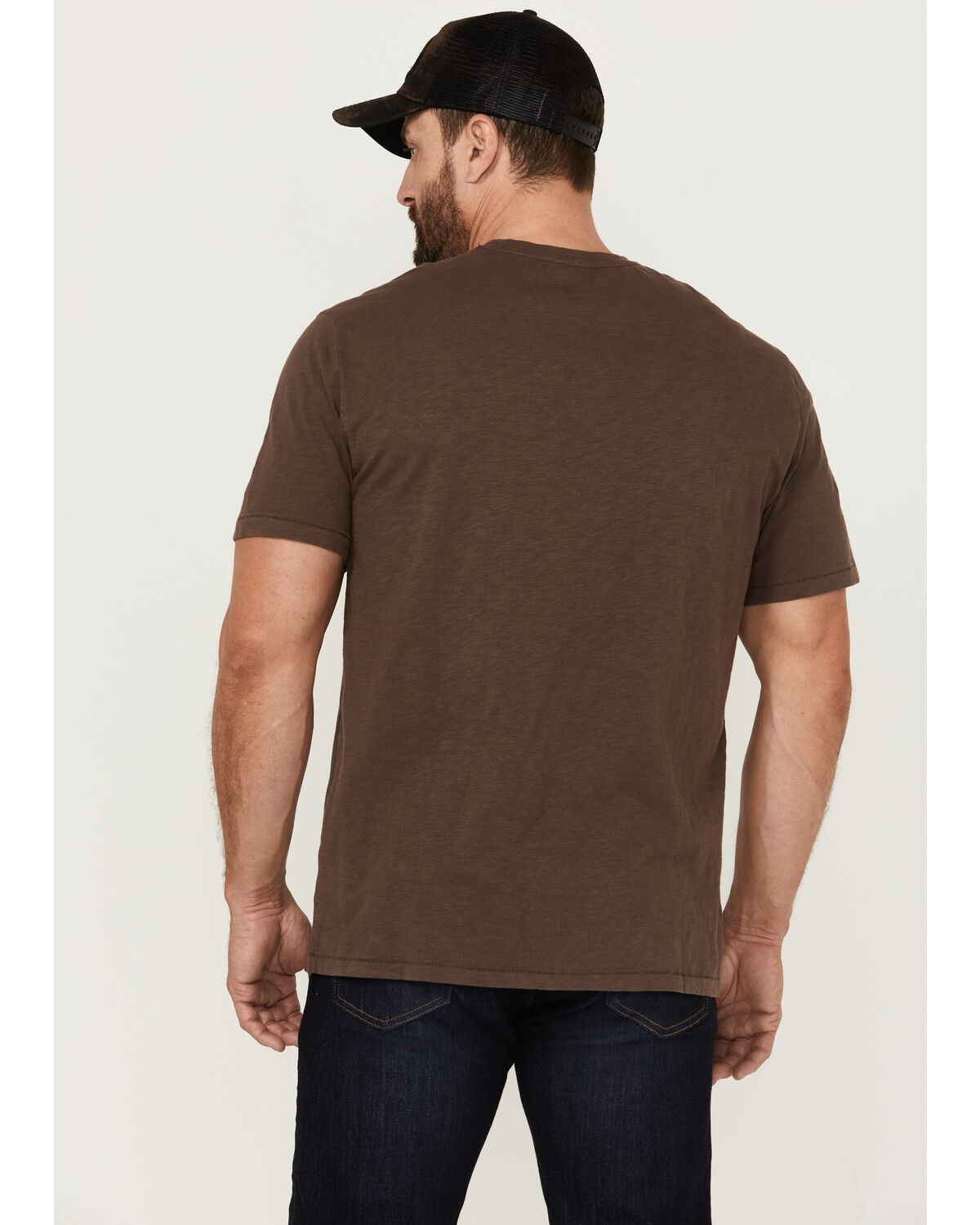 Image #4 - Brothers and Sons Men's Weathered Diamond Logo Slub Graphic T-Shirt, Brown, hi-res