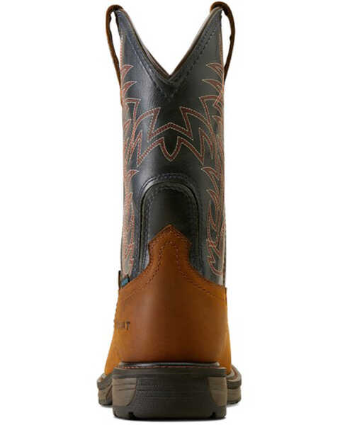 Image #3 - Ariat Men's WorkHog® Met Guard CSA Waterproof Work Boots - Broad Square Toe , Brown, hi-res