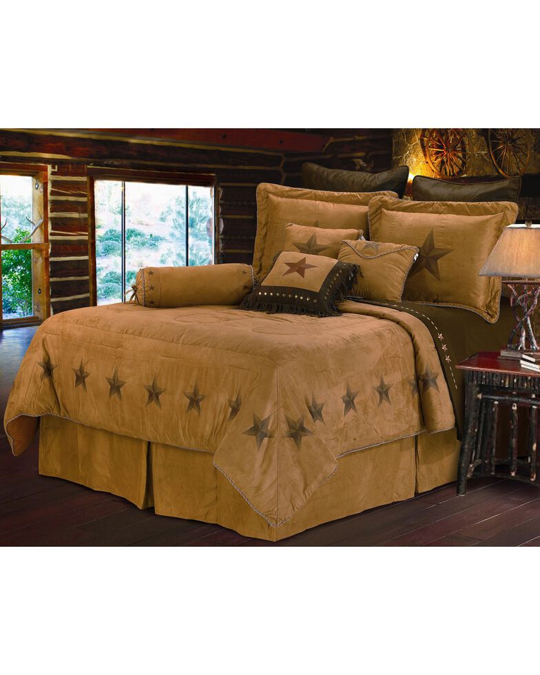 HiEnd Accents Luxury Star Full Size Bedding Set, Tan, hi-res