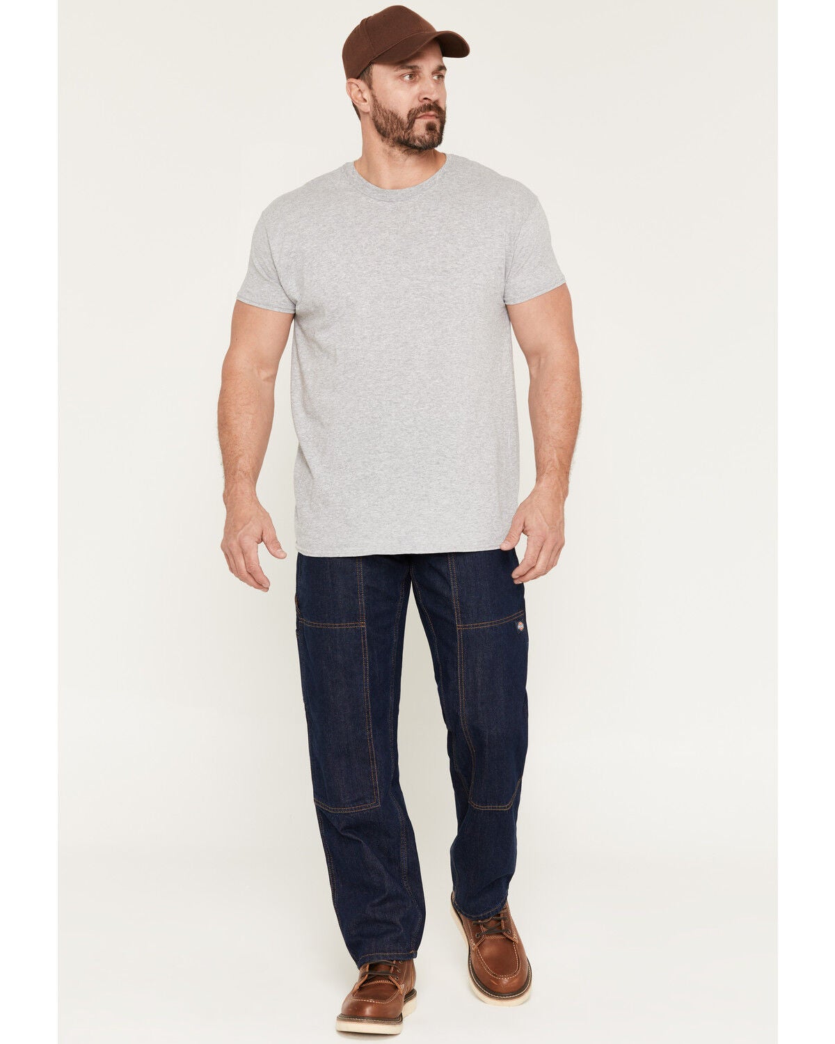 Image #1 - Dickies X Harley Davidson Men's Double Knee Carpenter Jeans, Dark Wash, hi-res