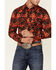 Rock & Roll Denim Men's Red & Black Southwestern Print Long Sleeve Snap Western Shirt , Black, hi-res