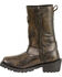 Image #2 - Milwaukee Leather Women's Distressed Brown Classic Harness Boots - Square Toe, Black, hi-res
