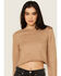 Image #1 - Cleo + Wolf Women's Reversible Cut Out Cropped Sweater, Bark, hi-res