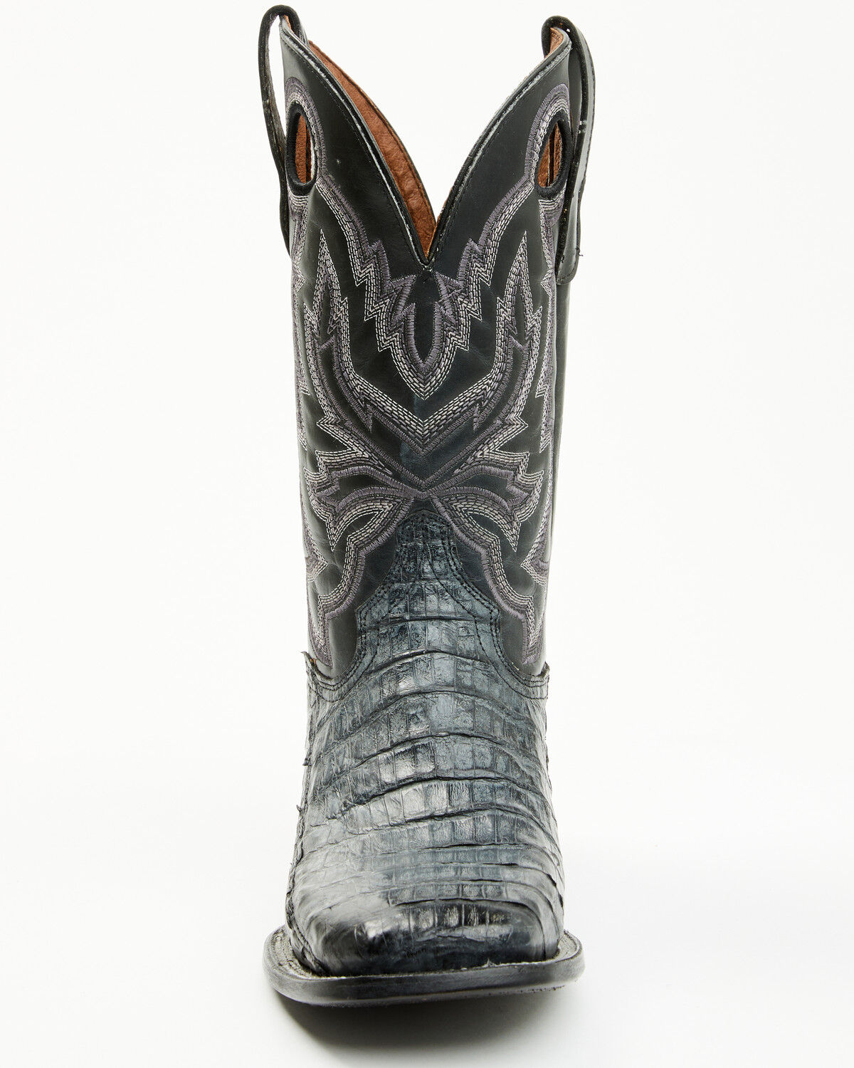Image #4 - Corral Men's Exotic Caiman Western Boots - Broad Square Toe, Black, hi-res