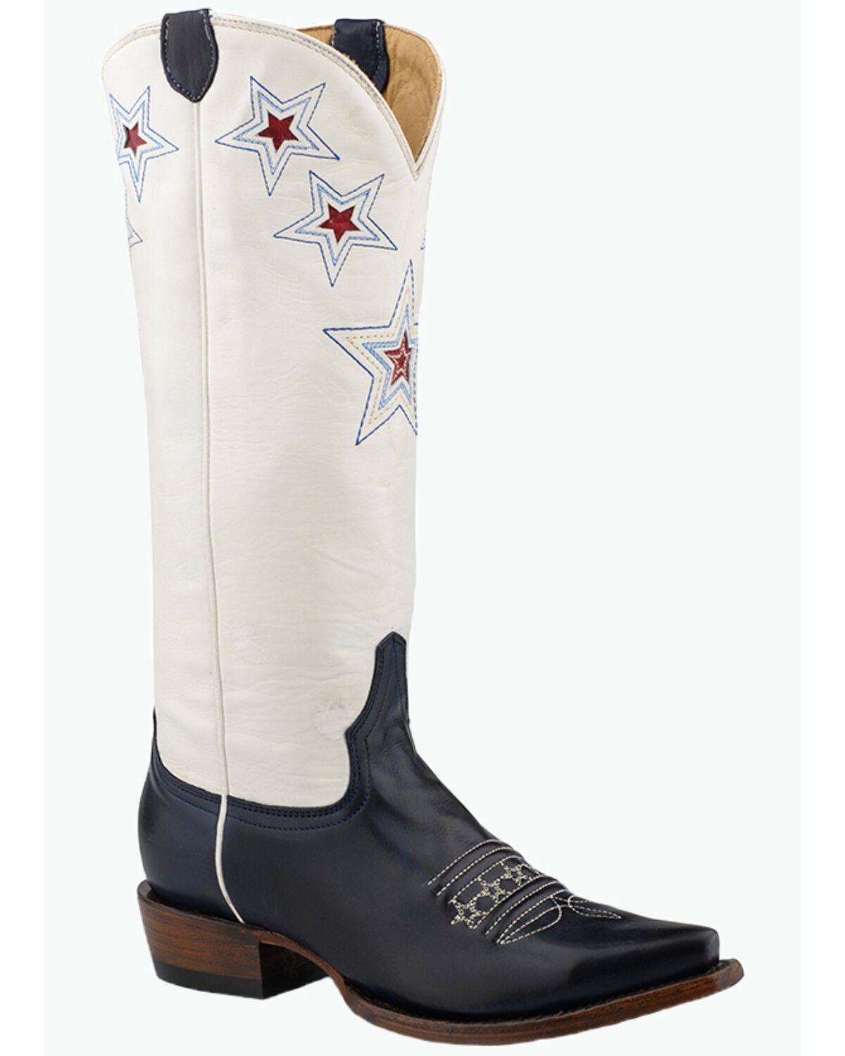Stetson Women's Celeste Tall Western Boots - Snip Toe, Blue, hi-res
