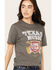 Image #2 - Bohemian Cowgirl Women's Don't Mess With Texas Lone Star Short Sleeve Graphic Tee, Grey, hi-res