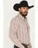Image #2 - Moonshine Spirit Men's Racer Striped Print Long Sleeve Snap Western Shirt, White, hi-res